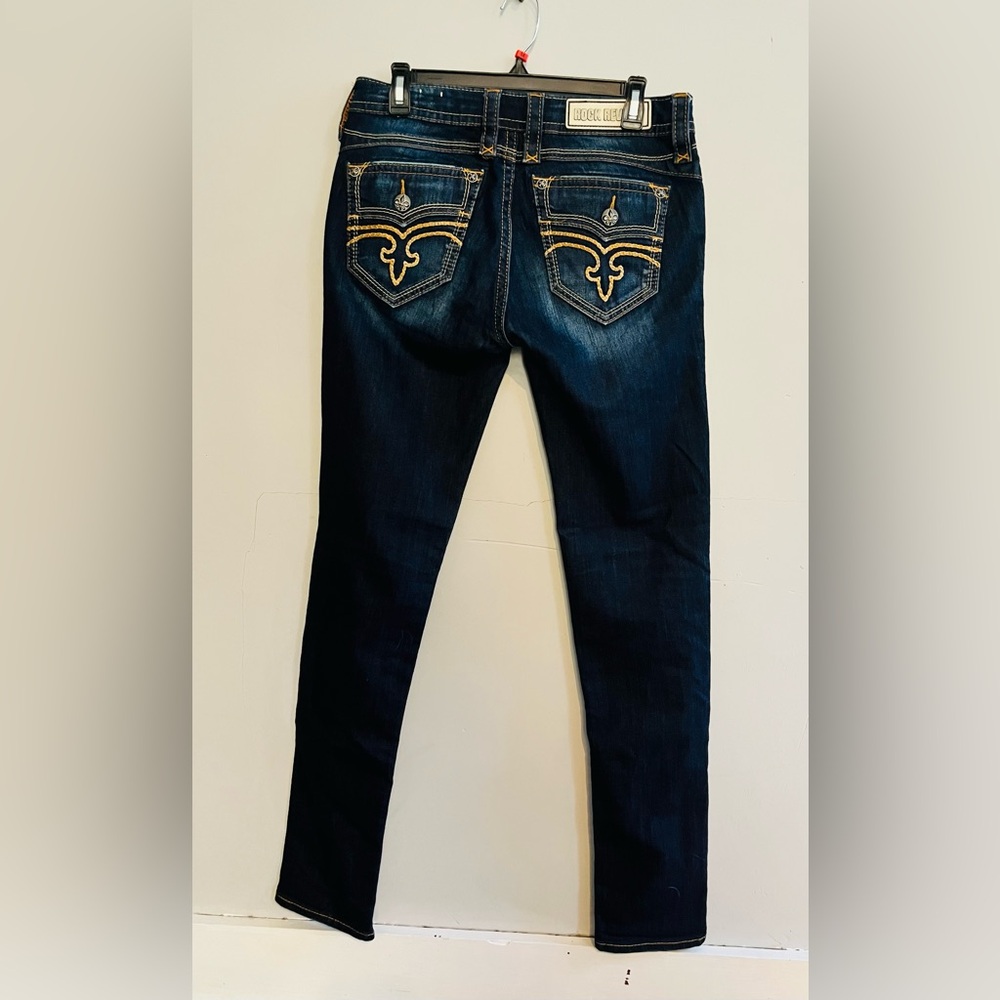 Rock Revival Calli Skinny Indigo Denim Jeans sz 29 - Picture 2 of 10